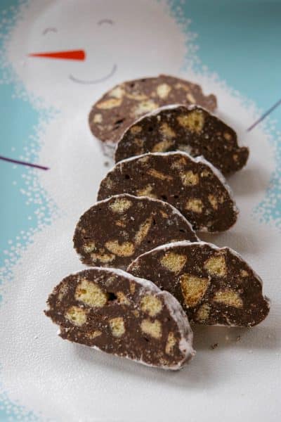 Four ingredients are all you need to make these decadent dark chocolate cookies made with Sambuca and anisette cookies. Perfect for holiday gift giving!
