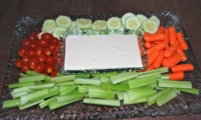 Crudite with Garlic Cheese Dip