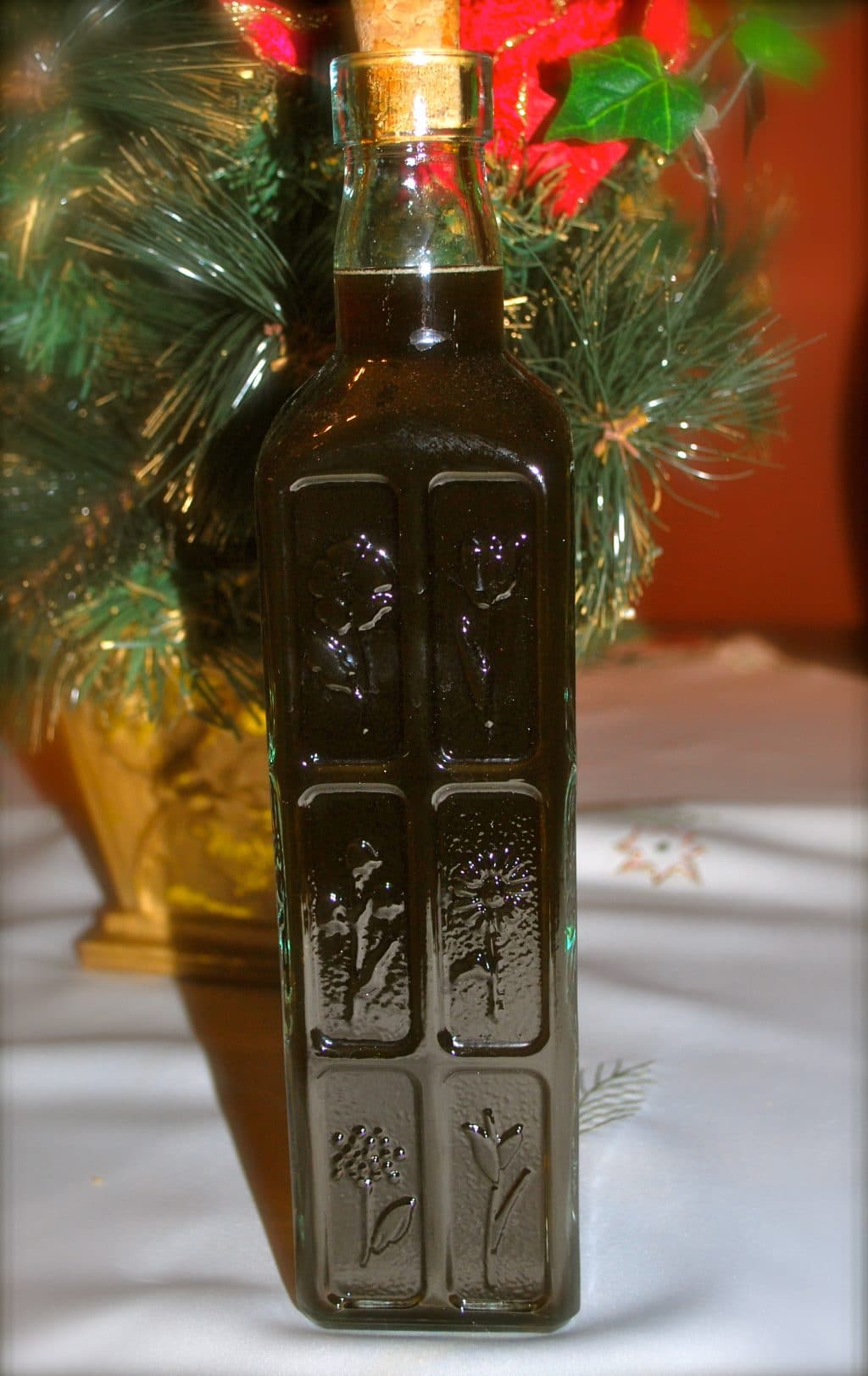 A close up of a bottle with kahlua