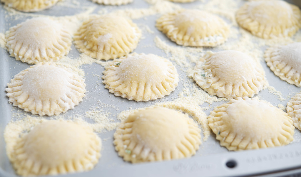 Neapolitan Ravioli uncooked closeup