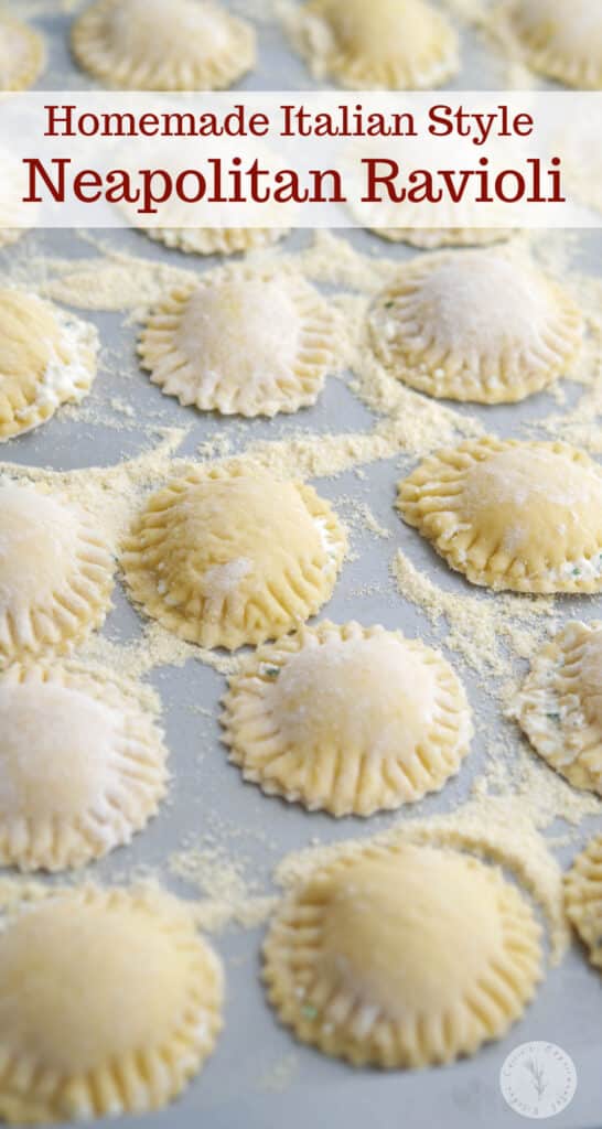 Learn how to make homemade Italian style Neapolitan Ravioli. It's easier than you think and perfect for Sunday dinner or holiday gatherings.