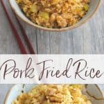 What do you make for dinner when you have leftover pork roast? Pork Fried Rice of course. It's a delicious, quick and easy weeknight meal. 