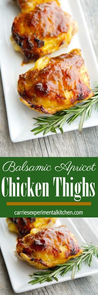 Balsamic Apricot Chicken Thighs collage. 