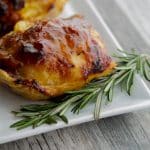 Balsamic Apricot Glazed Chicken Thighs closeup