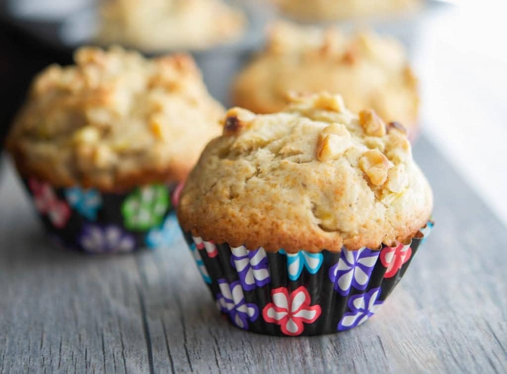 Jumbo Banana Walnut Muffins