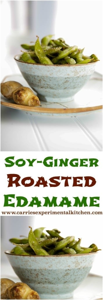 Soy Ginger Roasted Edamame Collage Photo