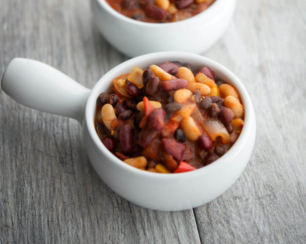 Slow Cooker Vegetarian Bean Chili