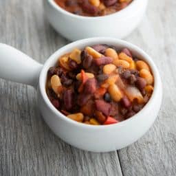 Slow Cooker Vegetarian Bean Chili