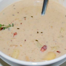 Caramelized Bacon & Onion Clam Chowder