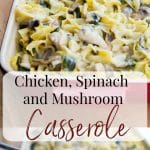 Chicken, Spinach and Mushroom Casserole