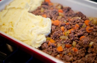 Cottage Pie before oven