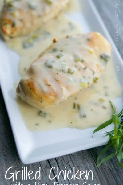 Grilled Chicken with a Dijon Tarragon Sauce