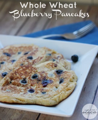 a collage photo of four different pancake recipes