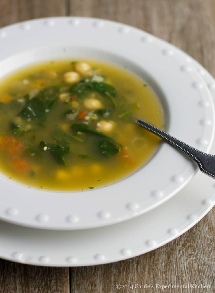 spinach & chick pea soup-cek