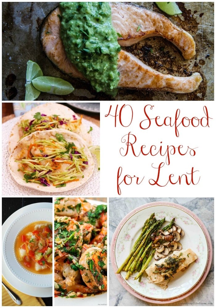 If you partake in no meat on Friday's during the Christian holiday of Lent, these 40 Seafood Recipes will help get you through. 
