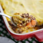 Cottage Pie is equivalent to Shepherd's Pie; however, ground beef is used instead of lamb. It makes a tasty meal any day of the year!