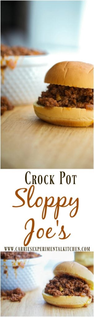 These easy to make Crock Pot Sloppy Joe's are fun to eat for the whole family.