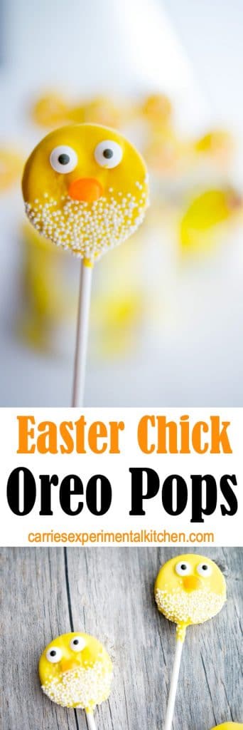 These Easter Oreo Chick Pops are adorable and would make a fun place setting on your Easter table. The kids will really love them too!