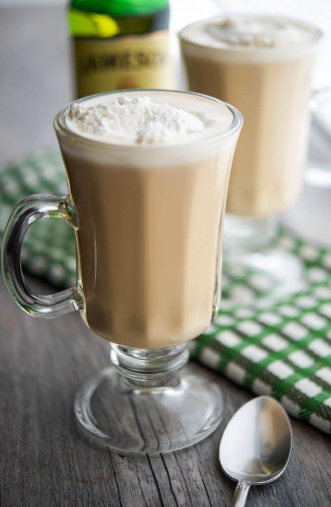 A cup of Irish coffee