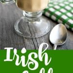 A cup of Irish coffee on a table