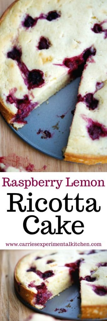 A piece of cake on a plate, with Raspberry and Lemon
