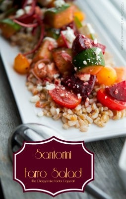 Farro Salad with beets, tomatoes and cucumbers
