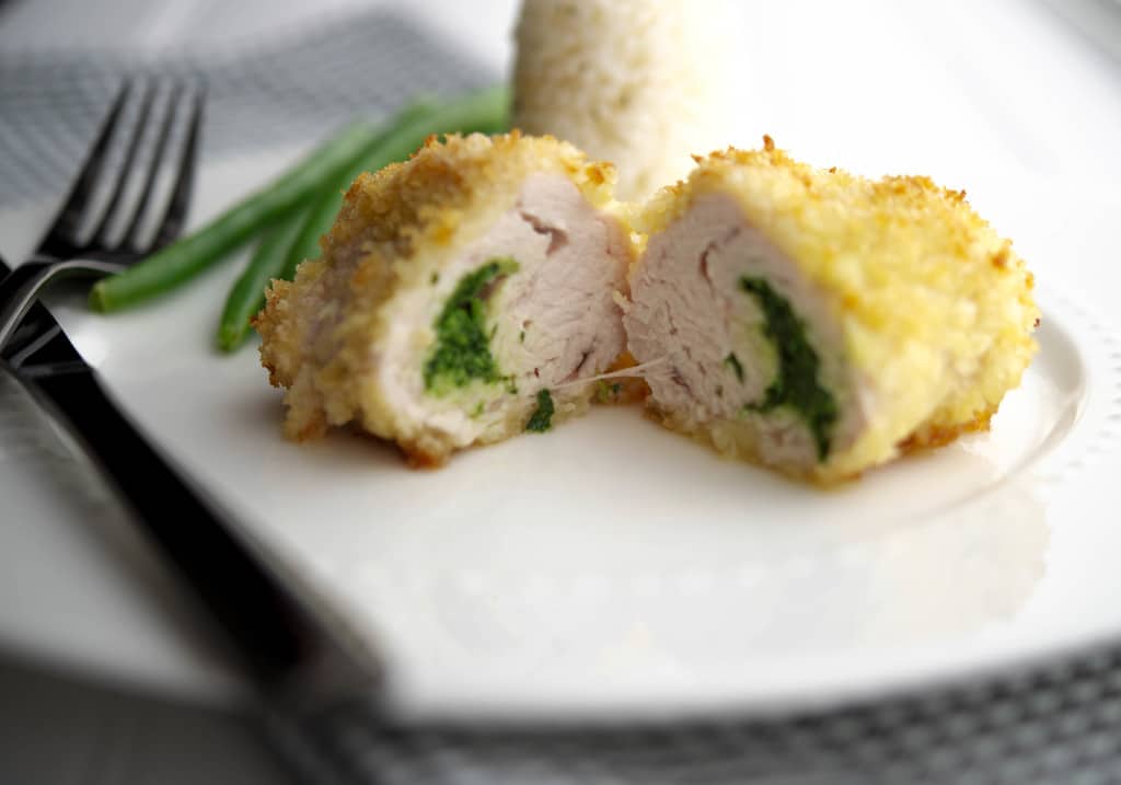 Turkey Kiev on a plate