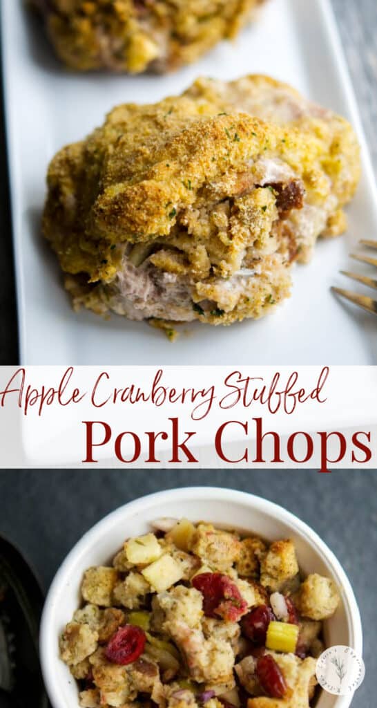 These Apple Cranberry Stuffed Pork Chops are delicious and so easy to prepare that you can make them for weeknight meal or Sunday dinner.