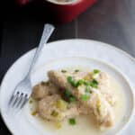 Country Chicken or chicken in a wine sauce, is made with breadcrumbs, butter, scallions and white wine is delicious and perfect for a crowd.