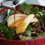 Spinach Salad with Apples & Pecans in an Apple Balsamic Vinaigrette-2