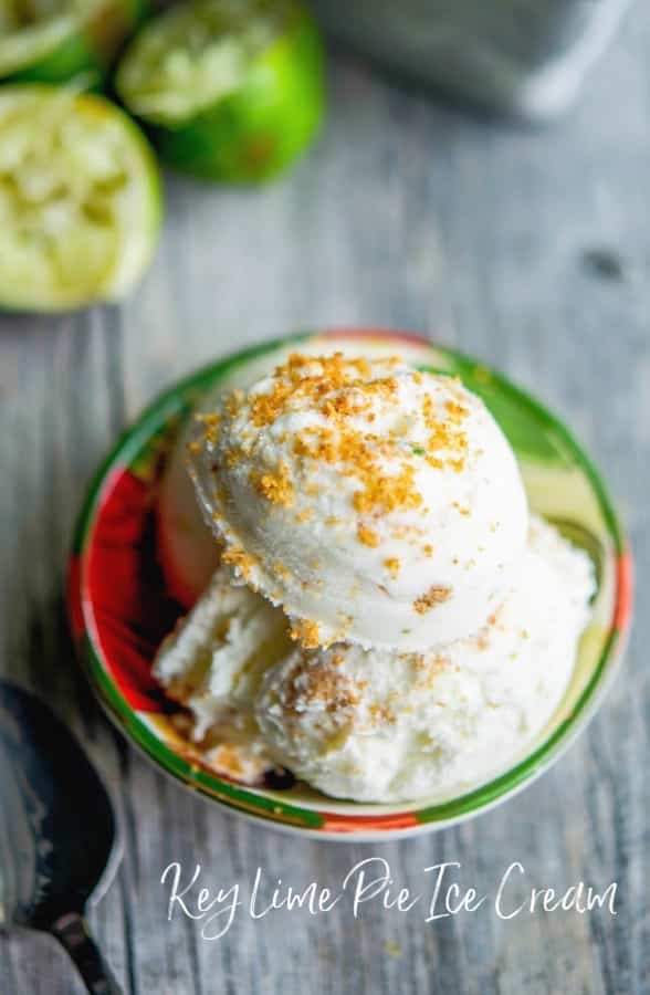 The fresh flavor of Key limes and toasted buttery graham crackers combined to make this tart and sweet homemade Key Lime Pie Ice Cream.