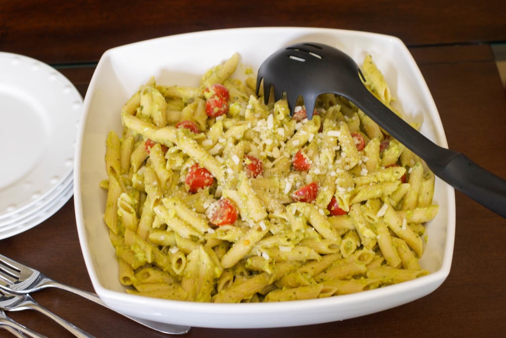 Penne with Avocado Pesto