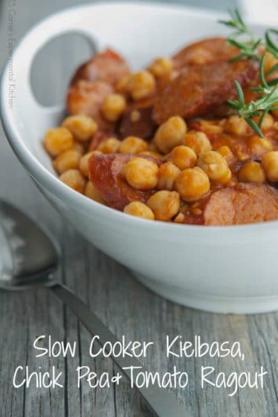 Slow Cooker Kielbasa, Chick Pea & Sausage Stew