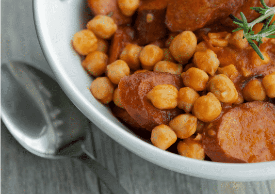 Slow Cooker Kielbasa, Chickpea & Tomato Ragout-Horizontal