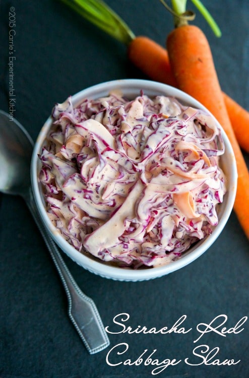 Sriracha Red Cabbage Slaw