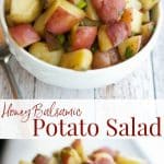 This Honey Balsamic Potato Salad made with red bliss potatoes is a delicious and simple alternative to a mayo based potato salad.