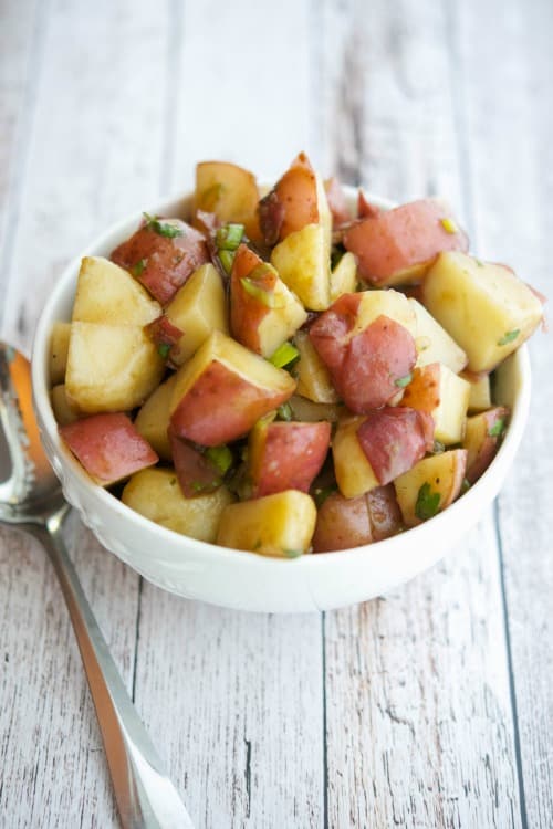 This Honey Balsamic Potato Salad is a delicious and simple alternative to a mayo based potato salad.