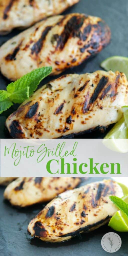 Marinate boneless chicken breasts in one of your favorite summertime cocktail concoctions with this Mojito Grilled Chicken.