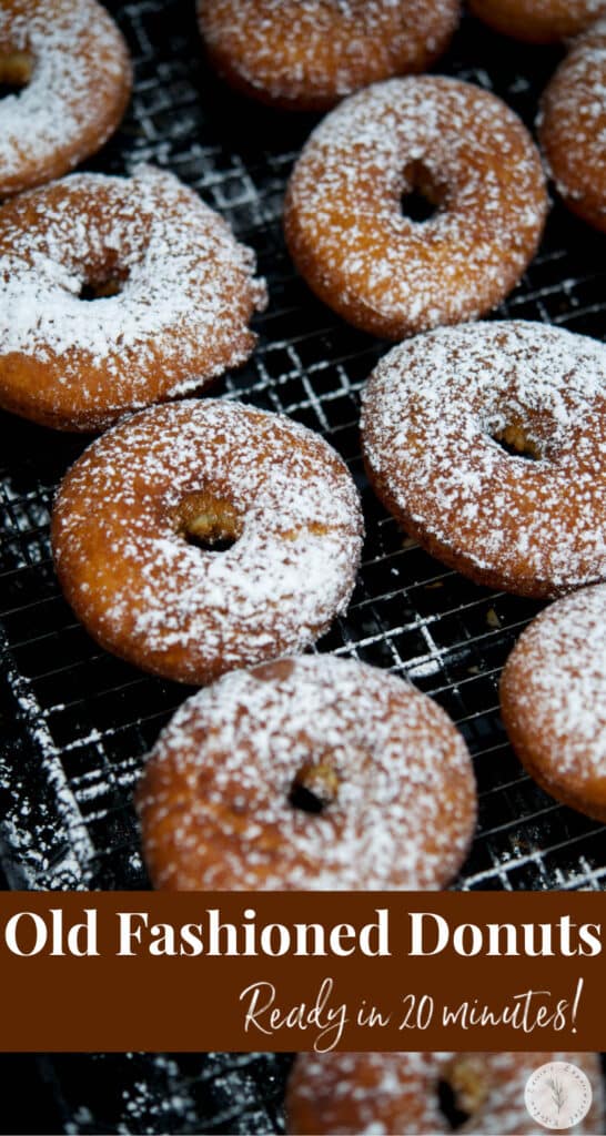 Make your own old fashioned, bakery style donuts at home with basic pantry ingredients. Perfect for breakfast or an afternoon snack!