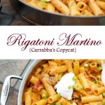 A bunch of food on a table, with Rigatoni and Chicken