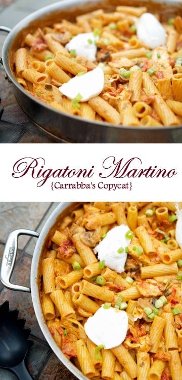 A bunch of food on a table, with Rigatoni and Chicken