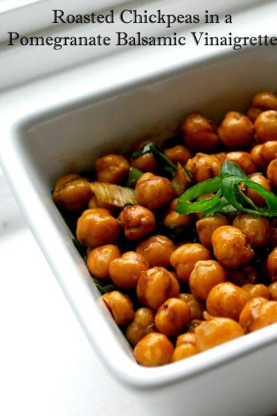 Roasted Chickpeas in a Pomegranate Balsamic Vinaigrette