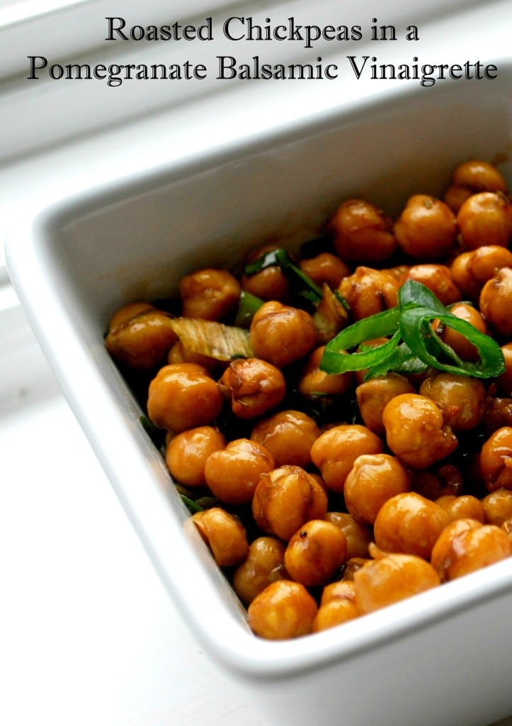 Roasted Chickpeas in a Pomegranate Balsamic Vinaigrette