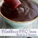 This 10 Minute Blackberry BBQ Sauce can easily be made at home and is perfect for those last minute get togethers. Great on chicken, pork or fish!