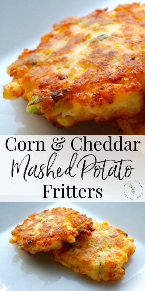 Utilize leftover corn and mashed potatoes to create a new tasty side dish with these Corn & Cheddar Mashed Potato Fritters.