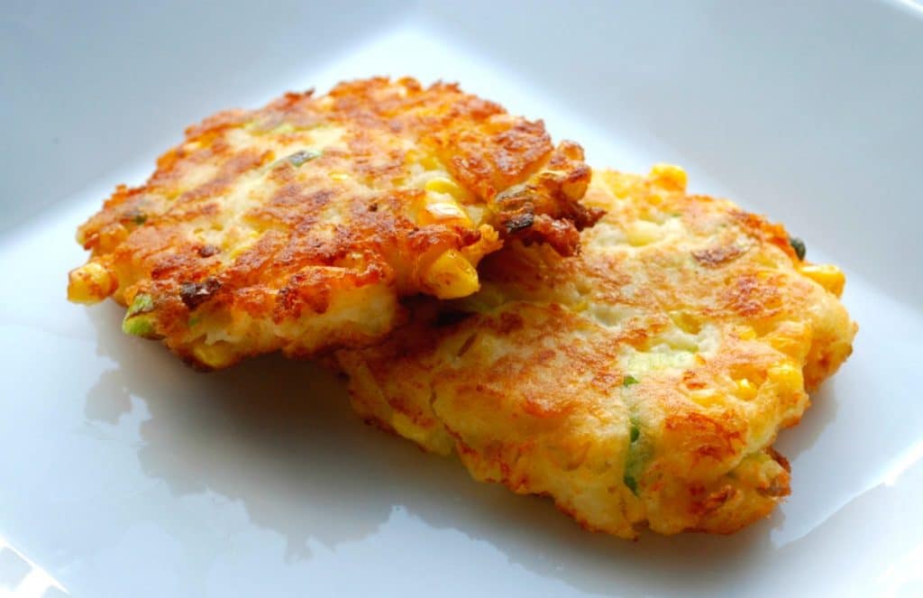 Corn & Cheddar Mashed Potato Fritters