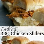 These Crockpot BBQ Chicken Sliders utilize leftover chicken and already prepared bbq sauce to turn it into a tasty new meal.