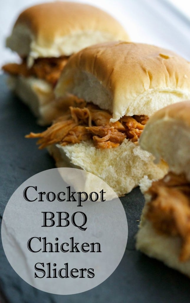 Crockpot BBQ Chicken Sliders | Carrie's Experimental Kitchen Utilize leftover chicken and already prepared bbq sauce and turn it into a tasty new meal. 