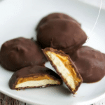 a plate of homemade tagalong cookies