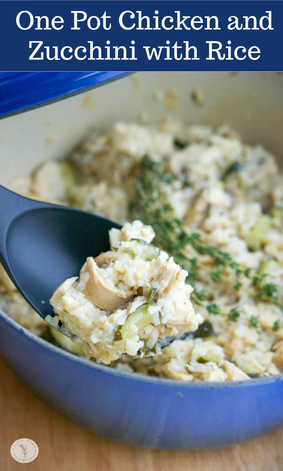 Chicken and Rice with Zucchini made with leftover chicken, zucchini, mushrooms, garlic and rice makes this a tasty one pot meal.